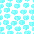 Vector image. Abstract pattern in the form of hearts. Royalty Free Stock Photo